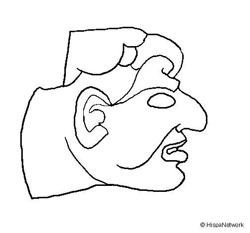 Disegno di Statua di testa in pietra  da Colorare