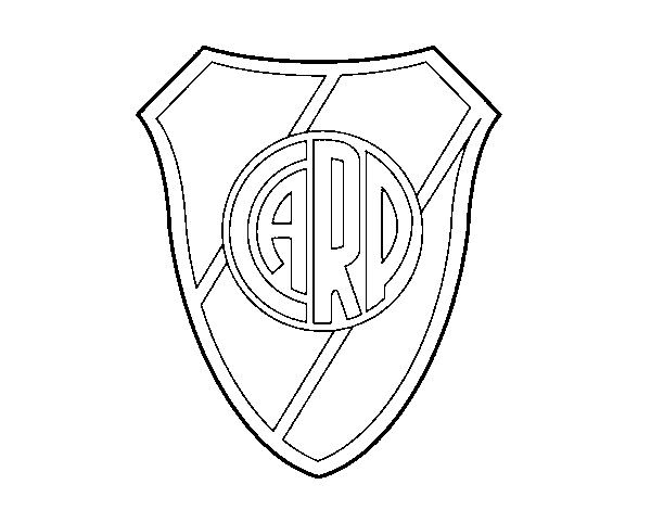 Disegno di Stemma Atlético River Plate da Colorare