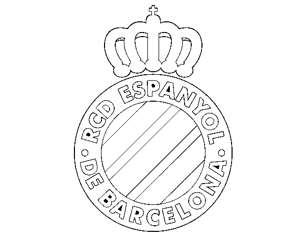Disegno di Stemma del RCD Espanyol da Colorare