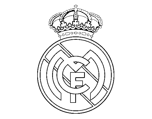 Disegno di Stemma del Real Madrid C.F. da Colorare