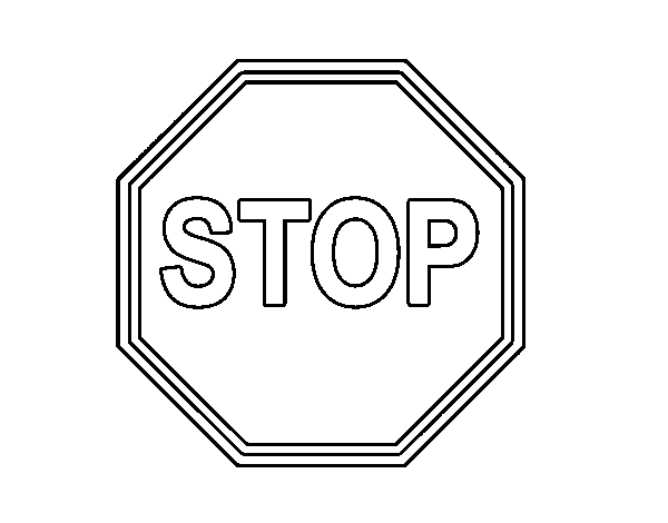 Disegno di  Stop da Colorare