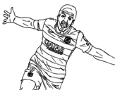 Dibujo de Suárez celebrare un gol