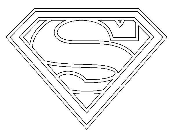 Disegno di Superman scudo da Colorare