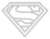 Disegno di Superman scudo da colorare
