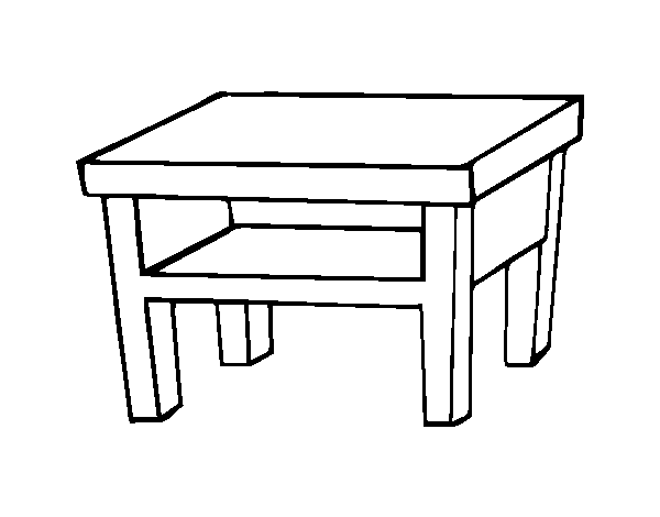 Disegno di Tavolino da salotto da Colorare