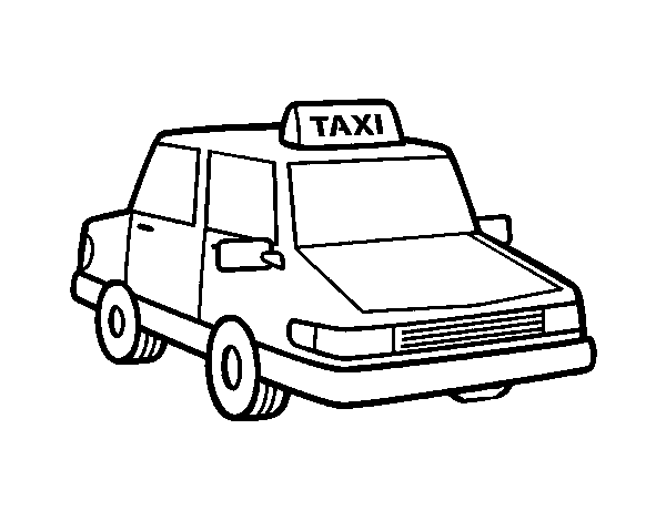 Disegno di Taxi urbano da Colorare