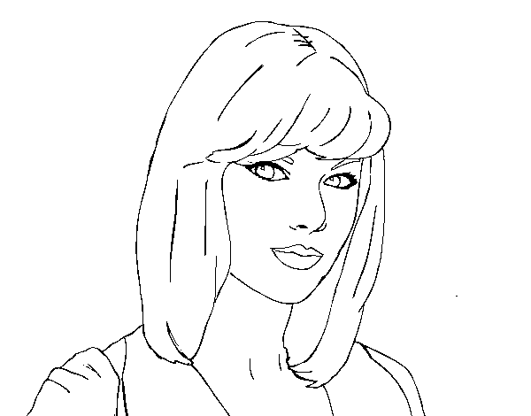 Disegno di Taylor Swift da Colorare
