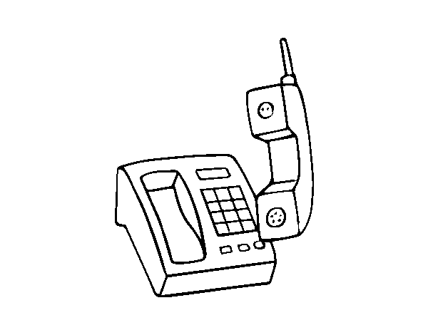 Disegno di Telefono senza fili da Colorare