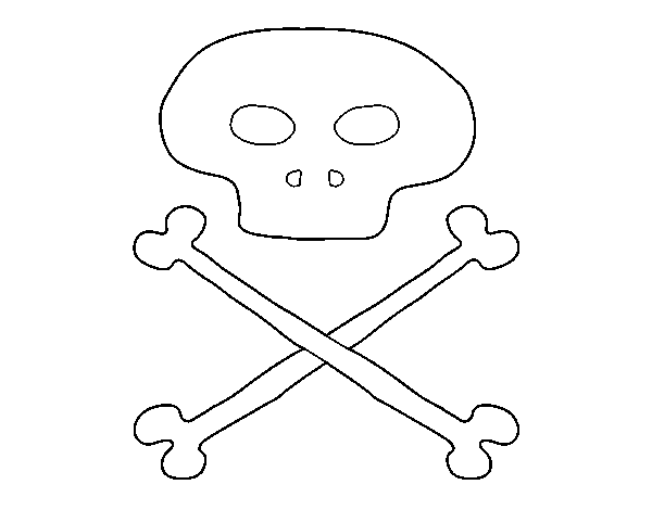 Disegno di Teschio di pirata da Colorare