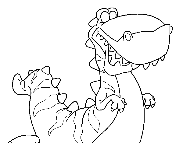 Disegno di Tirannosauro felice da Colorare