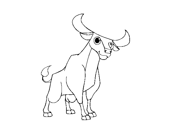 Disegno di Toro selvaggio 1 da Colorare