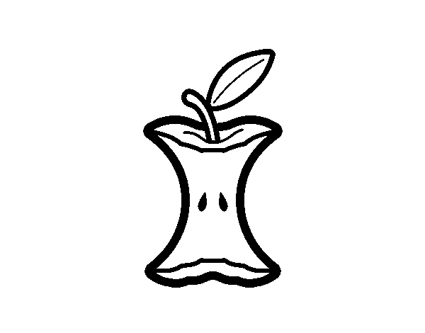 Disegno di Torsolo di mela da Colorare