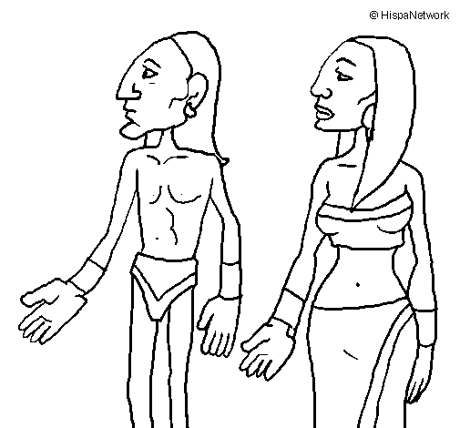 Disegno di Tribù Itzá  da Colorare