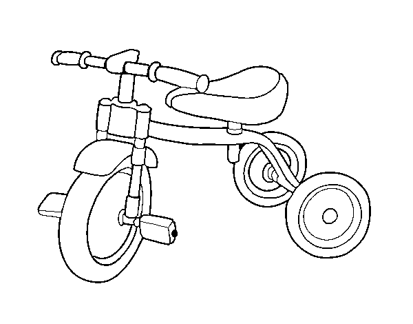 Disegno di Triciclo per il bambini da Colorare