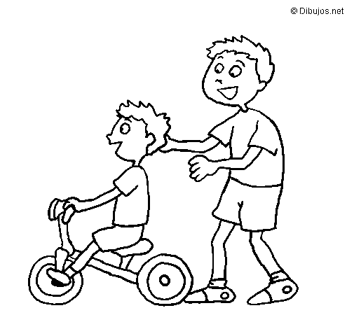 Disegno di Triciclo da Colorare