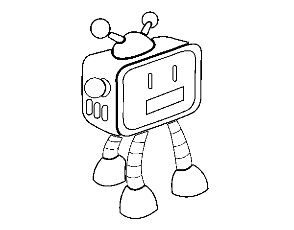 Disegno di TV Robot da Colorare