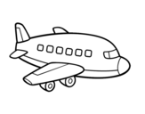 Disegno di Un aereo passeggeri da colorare