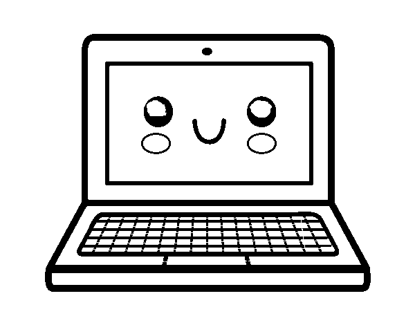 Disegno di Un computer portatile da Colorare
