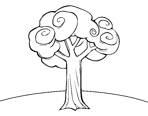 Disegno di Un grande albero da Colorare