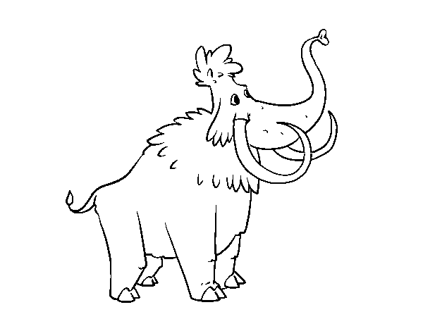Disegno di Un Mammuth da Colorare
