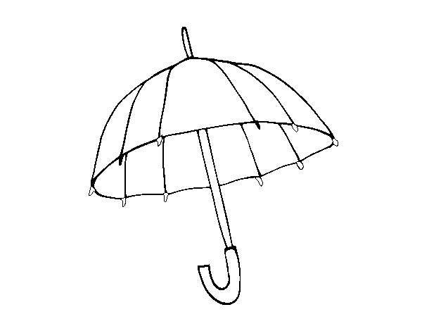 Disegno di Un ombrello da Colorare