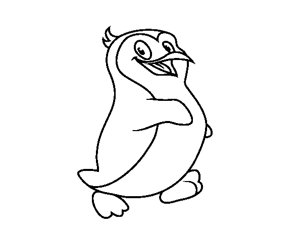 Disegno di Un pinguino antartico da Colorare