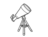Dibujo de Un telescopio