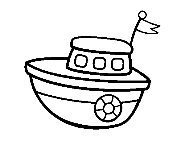 Disegno di Una barca giocattolo da Colorare