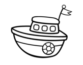Dibujo de Una barca giocattolo