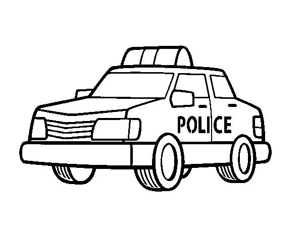 Disegno di Una macchina della polizia da Colorare