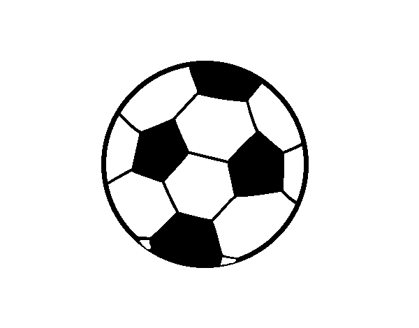Disegno di Una palla di calcio da Colorare