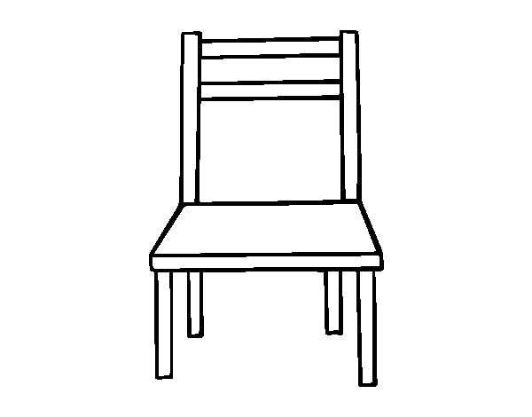 Disegno di Una sedia in legno da Colorare