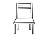 Disegno di Una sedia in legno da colorare
