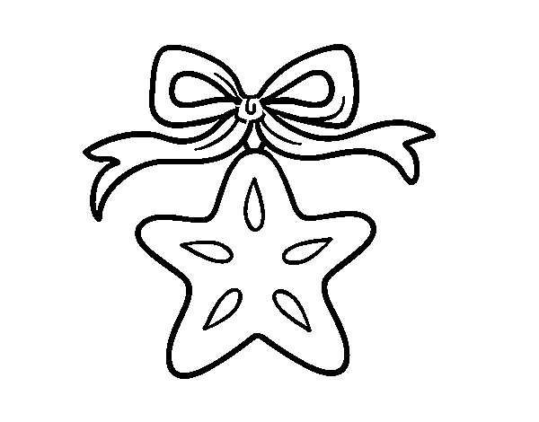 Disegno di Una stella natalizia da Colorare
