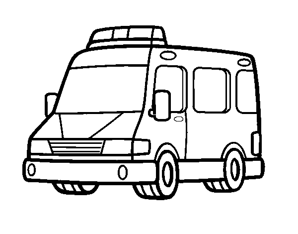 Disegno di Un'ambulanza da Colorare
