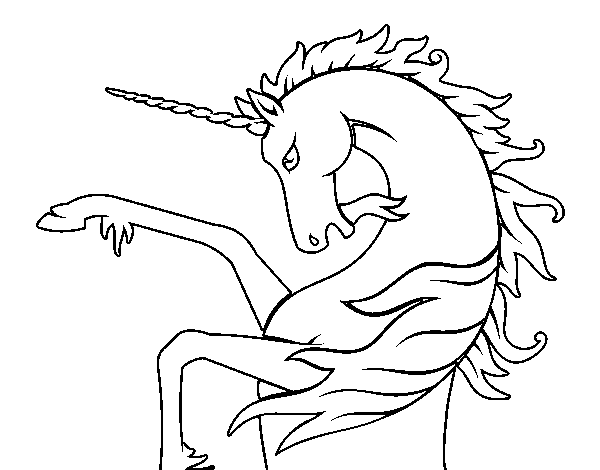 Disegno di Unicorno selvatico da Colorare