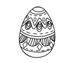 Disegno di Uovo di Pasqua con i diamanti da colorare