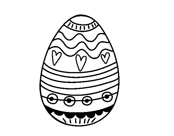 Disegno di Uovo di Pasqua decorazione da Colorare