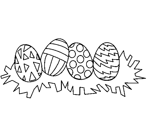 Disegno di Uovo di Pasqua III da Colorare