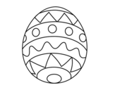 Disegno di Uovo di Pasqua infantile da colorare