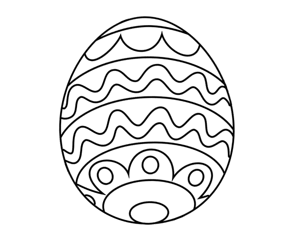 Disegno Di Uovo Di Pasqua Per I Bambini Da Colorare