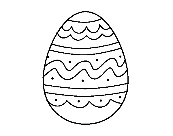 Disegno di Uovo Giornata di Pasqua da Colorare
