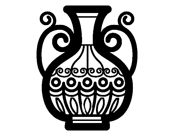 Disegno di Vaso decorato da Colorare