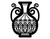Disegno di Vaso decorato da colorare