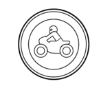 Disegno di Vietato accesso ai motocicli da colorare