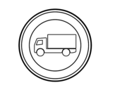 Disegno di  Vietato accesso ai veicoli per il trasporto di merci da colorare