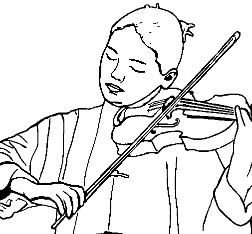 Disegno di Violinista  da Colorare