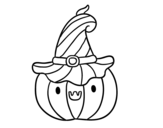 Disegno di Zucchini di Halloween da colorare