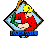 Disegno Logotipo baseball  pitturato su mike