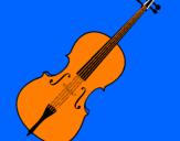 Disegno Violino pitturato su vittorio